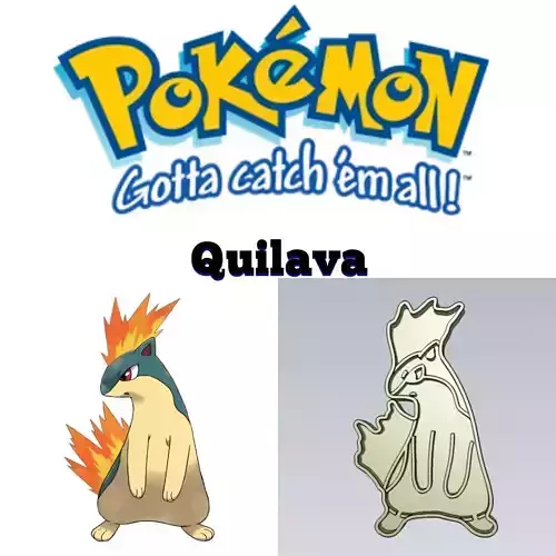 Amazing Pokemon Quilava Cookie Cutter Stamp Cake Decorating 