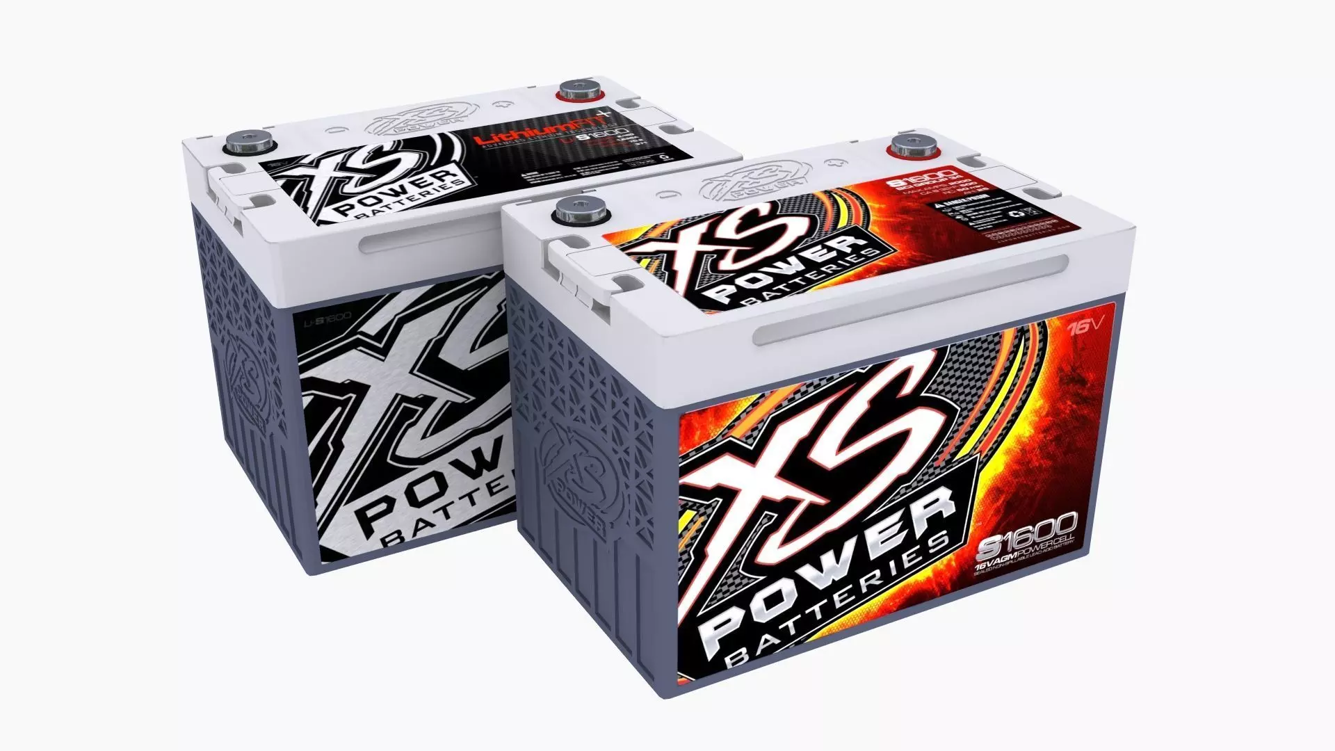XS Power S1600 and Lithium Racing Batteries 3D Model Collection_0