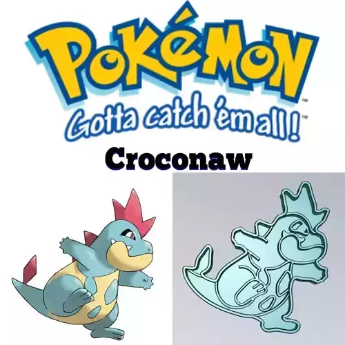 Amazing Pokemon Croconaw Cookie Cutter Stamp Cake Decorating 