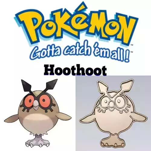 Amazing Pokemon Hoothoot Cookie Cutter Stamp Cake Decorating 