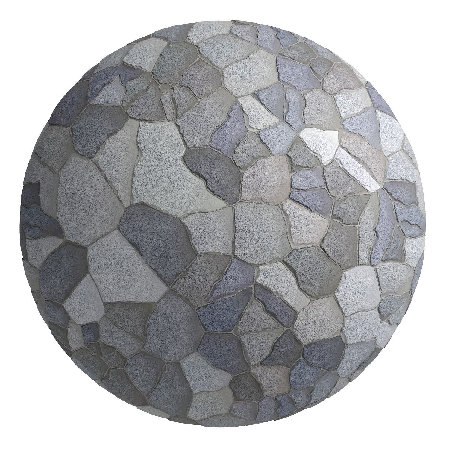 Ston Wall Material 1 - By 3 Color - Pbr By Sbsar - 4k Texture_1