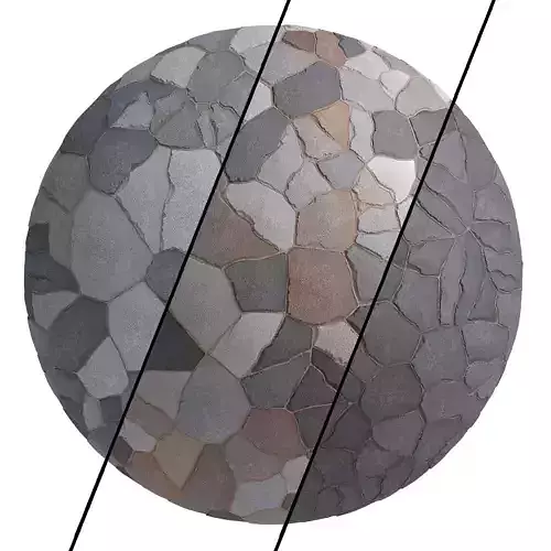 Ston Wall Material 1 - By 3 Color - Pbr By Sbsar - 4k