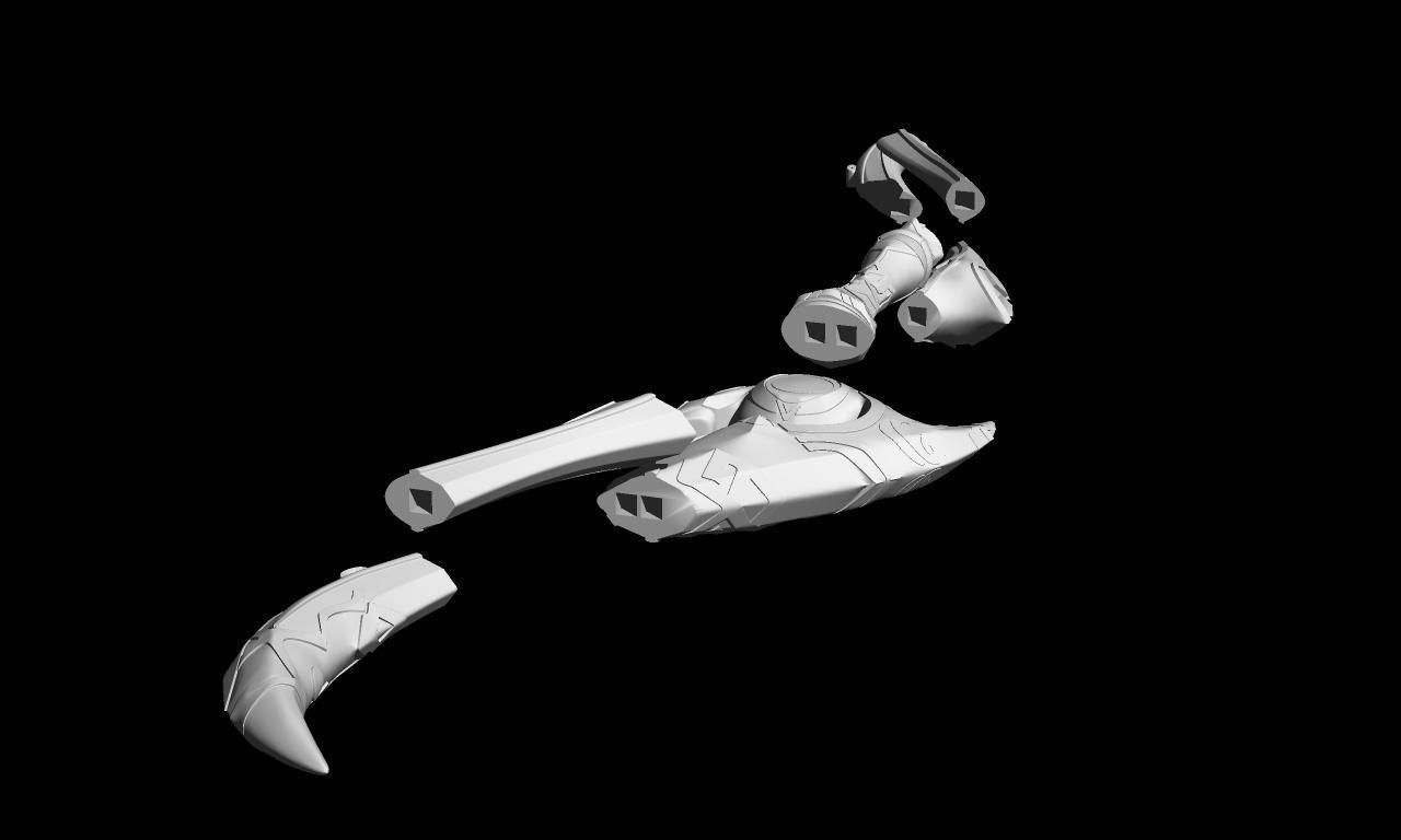 Genshin Impact  Bow Prototype Crescent 3D print model_3