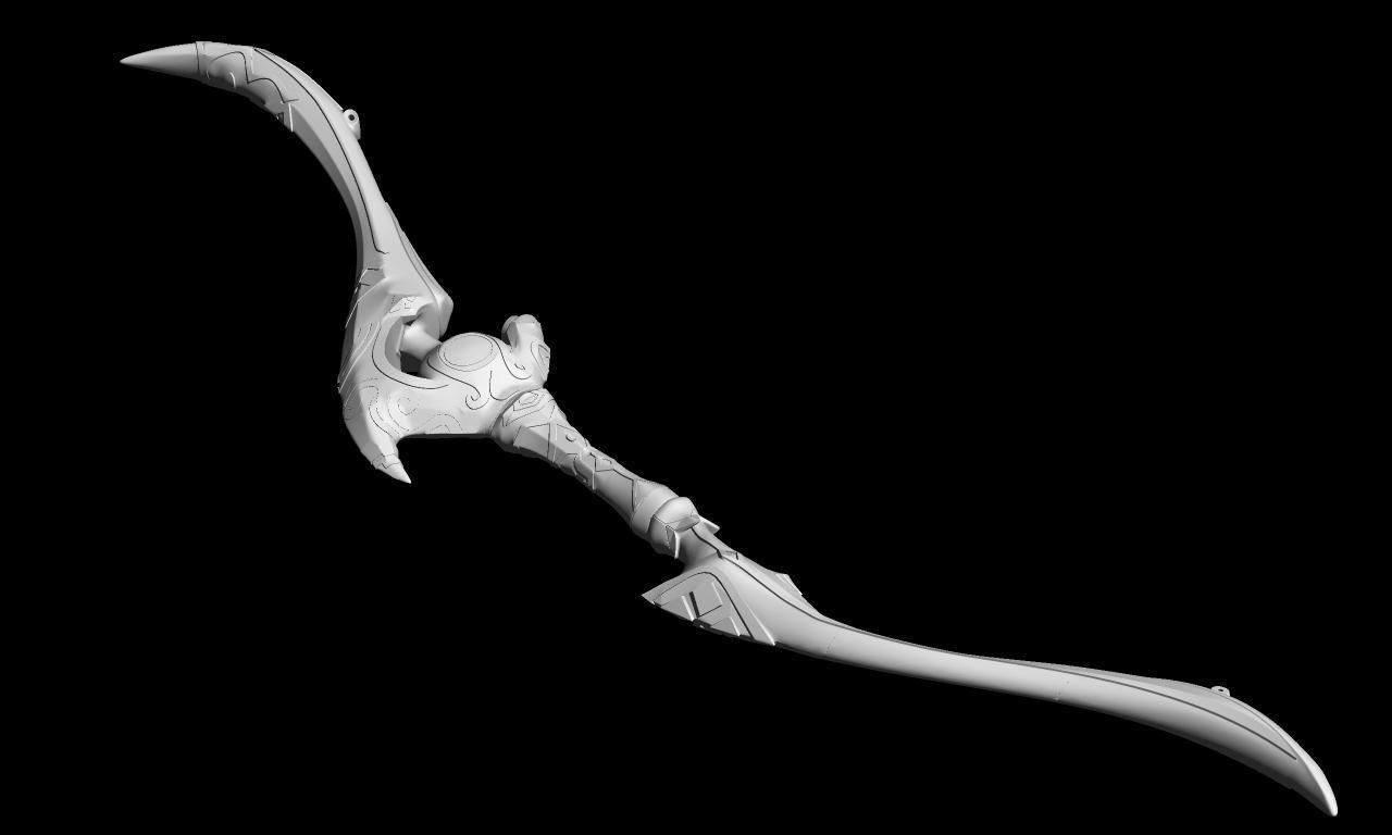 Genshin Impact  Bow Prototype Crescent 3D print model_2