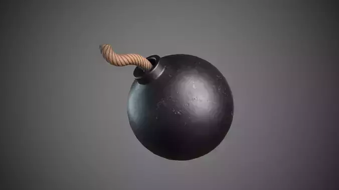 Rounded Bomb  Low-poly 3D model