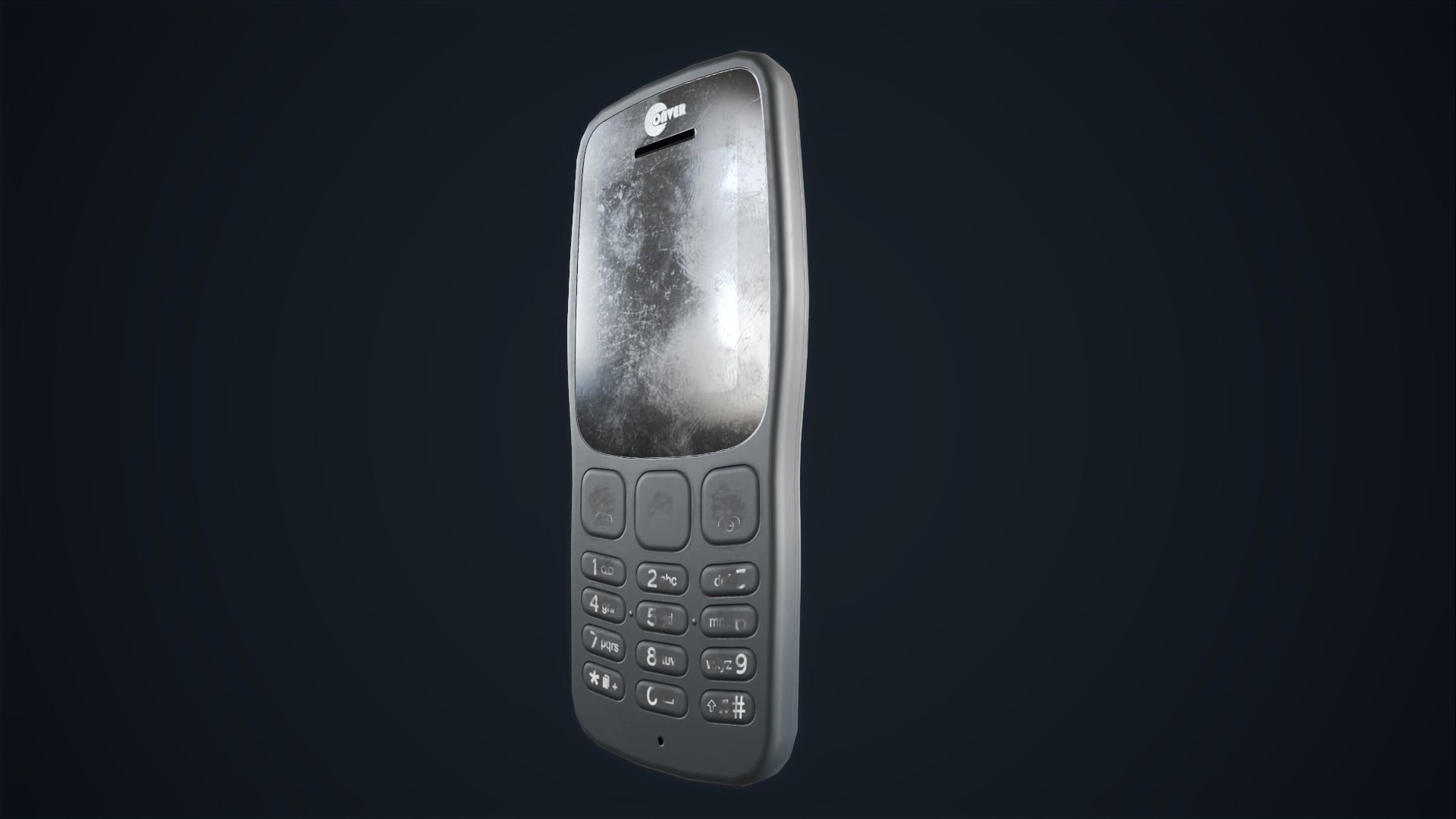 Old Mobile phone Low-poly 3D model_1