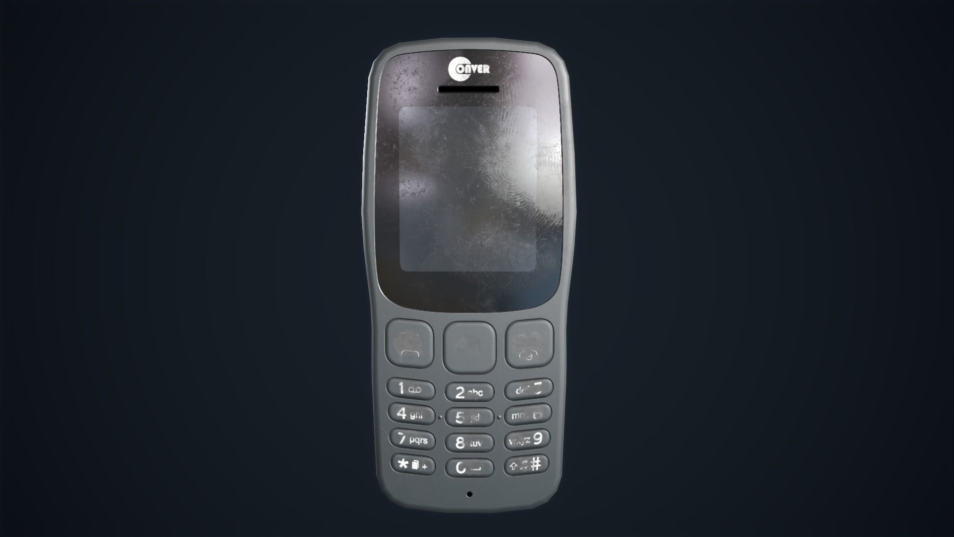 Old Mobile phone Low-poly 3D model_8