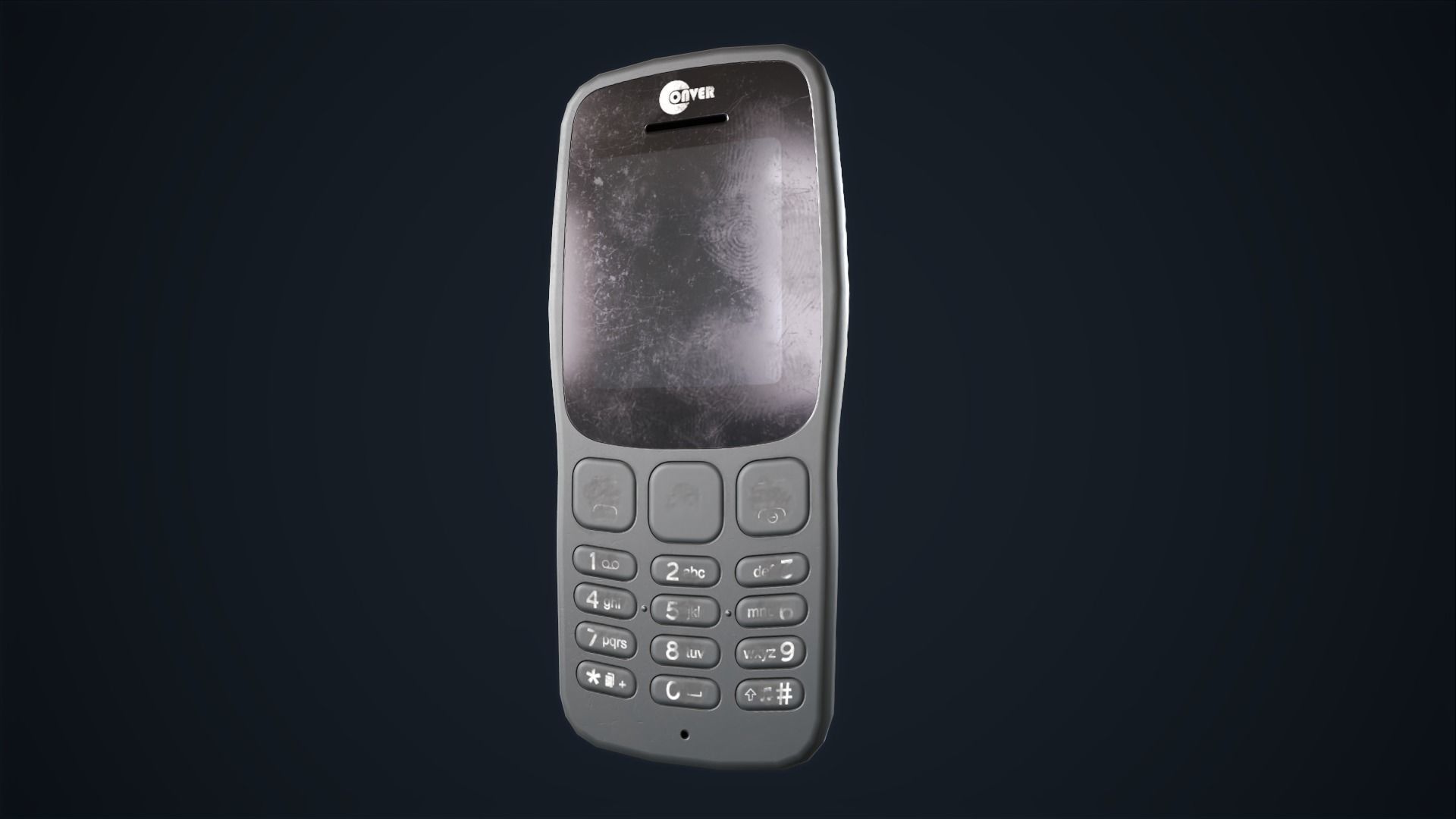 Old Mobile phone Low-poly 3D model_2