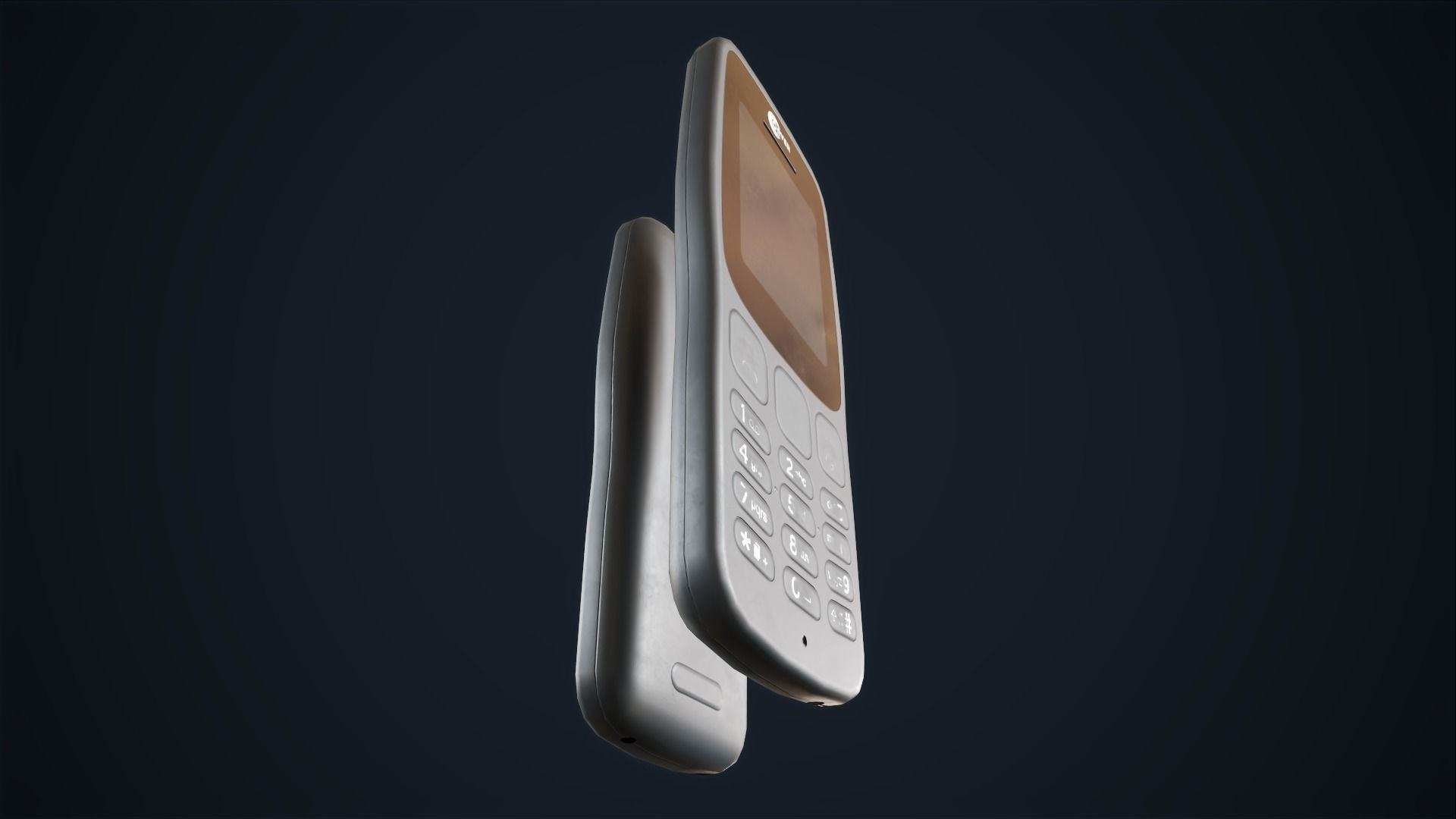 Old Mobile phone Low-poly 3D model_3