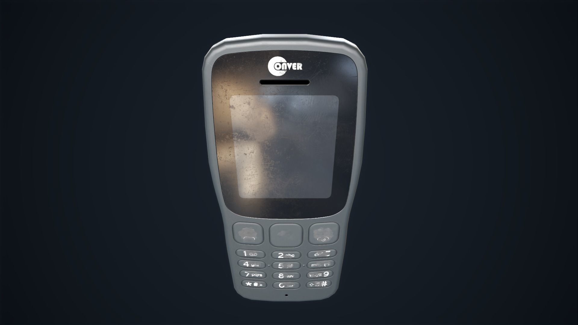 Old Mobile phone Low-poly 3D model_9