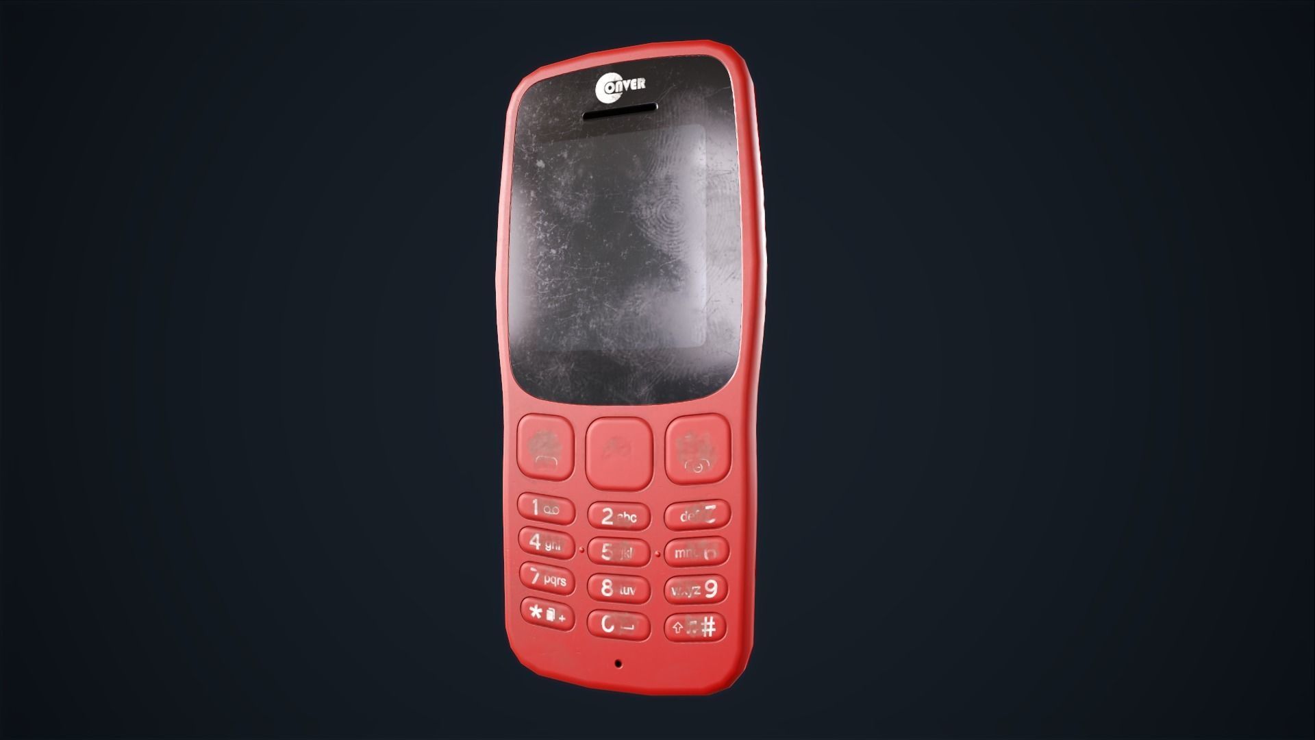 Old Mobile phone Low-poly 3D model_5