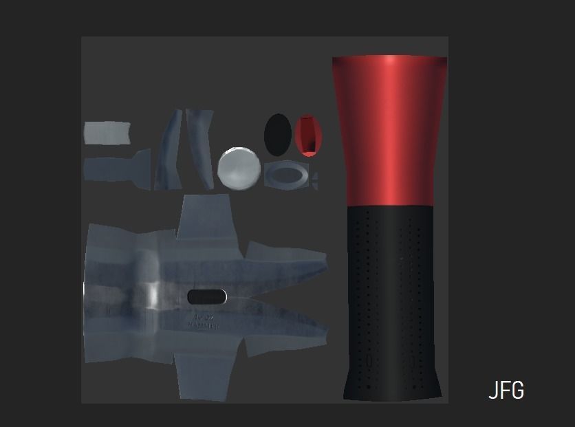 Hammer JFG Free low-poly 3D model_10