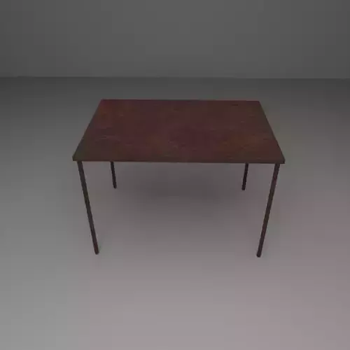 Rusted metal table