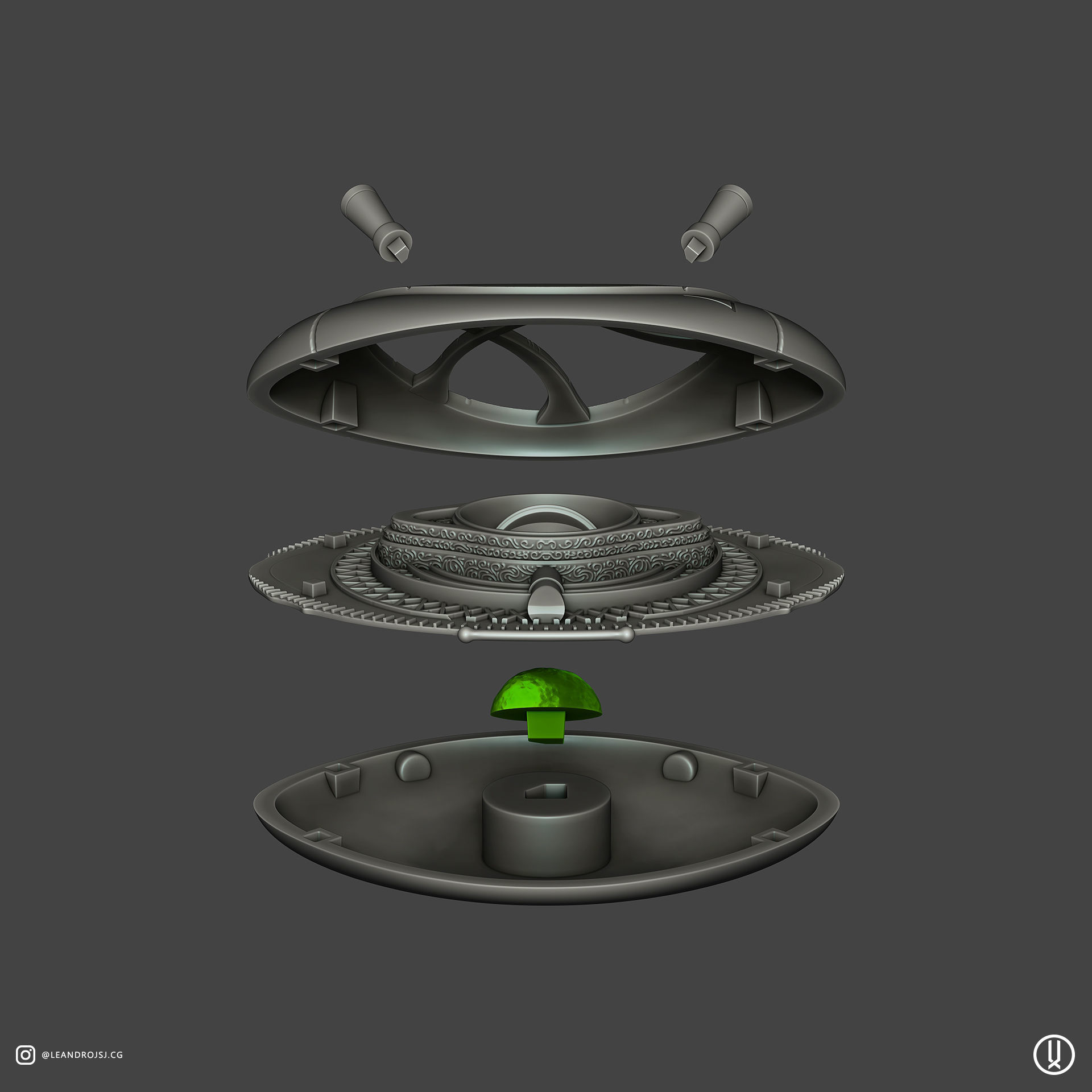 Eye of Agamotto With Stand 3D print model_2