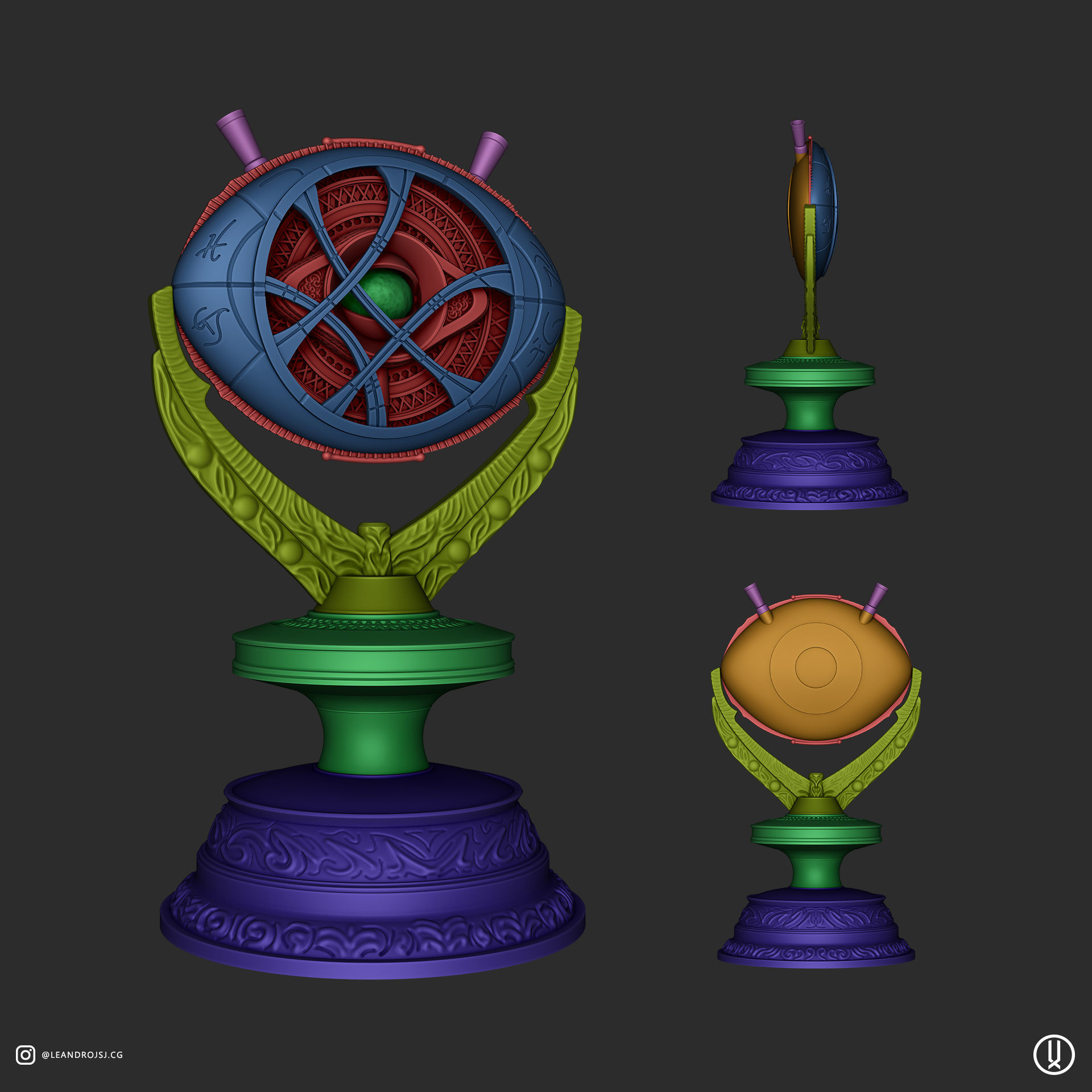 Eye of Agamotto With Stand 3D print model_7