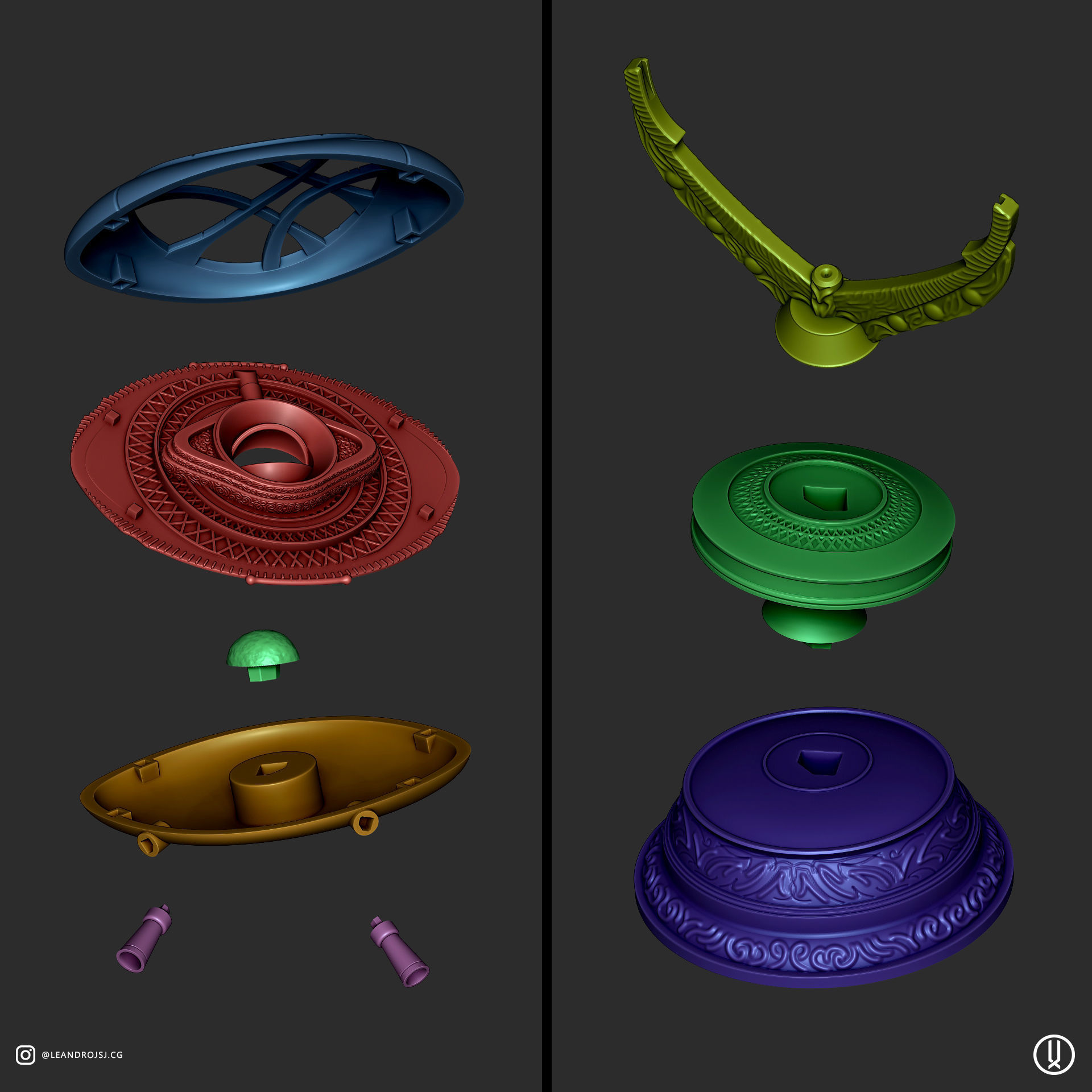 Eye of Agamotto With Stand 3D print model_8