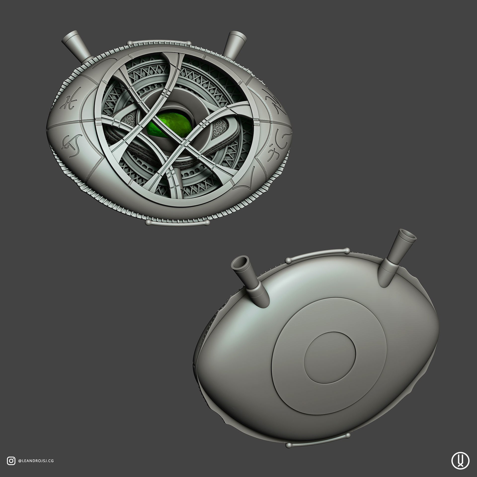 Eye of Agamotto With Stand 3D print model_4