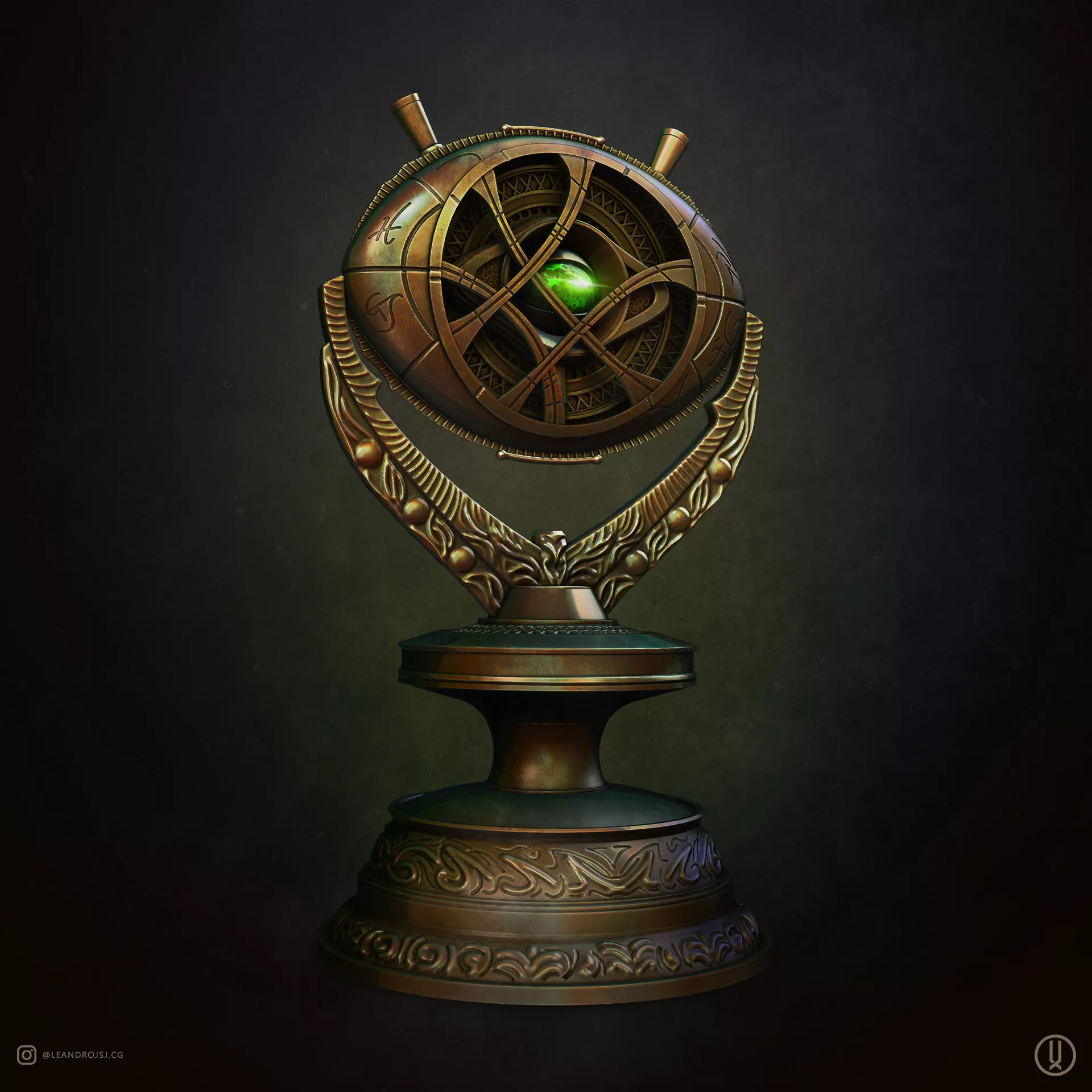 Eye of Agamotto With Stand 3D print model_0