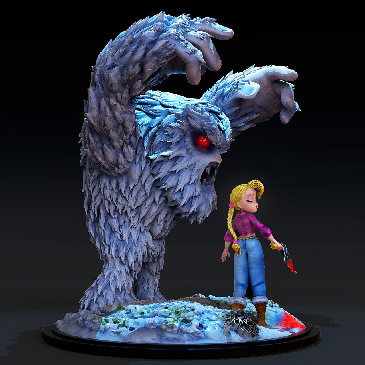 Yeti in danger 3D print model_2