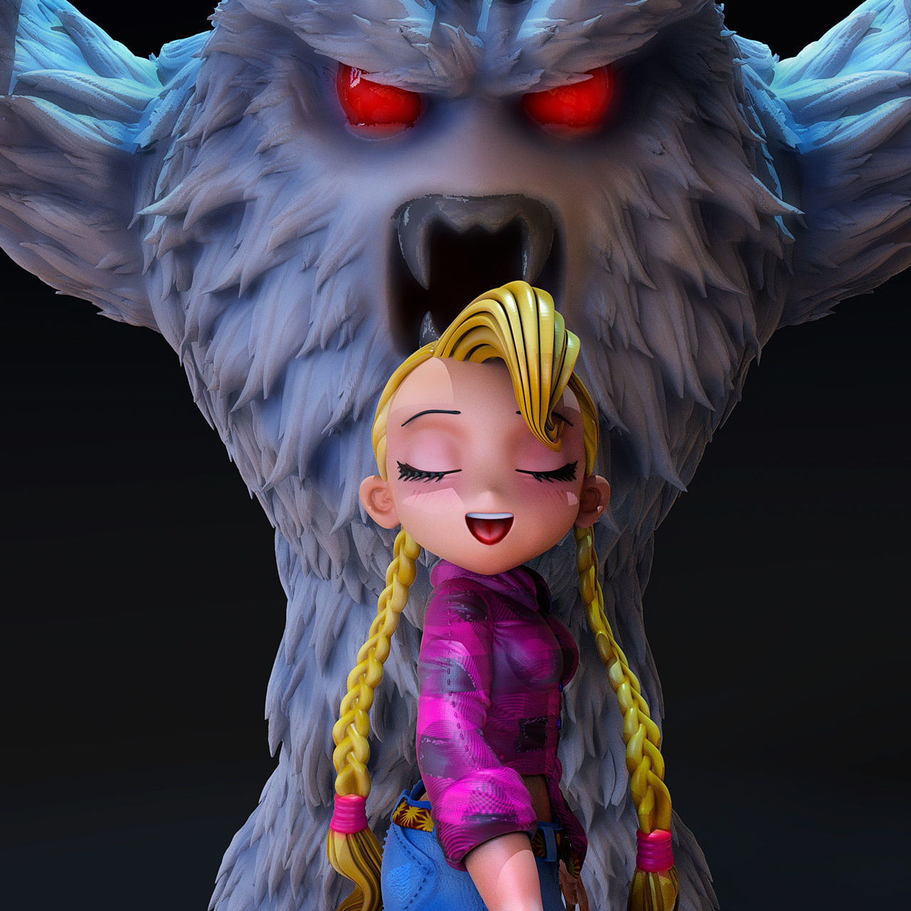 Yeti in danger 3D print model_7