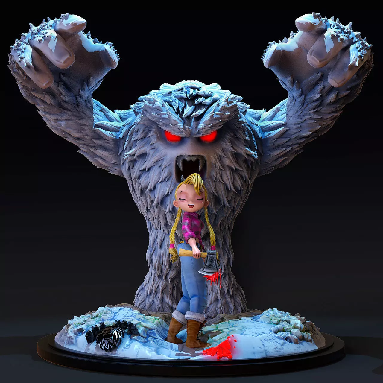 Yeti in danger 3D print model_0