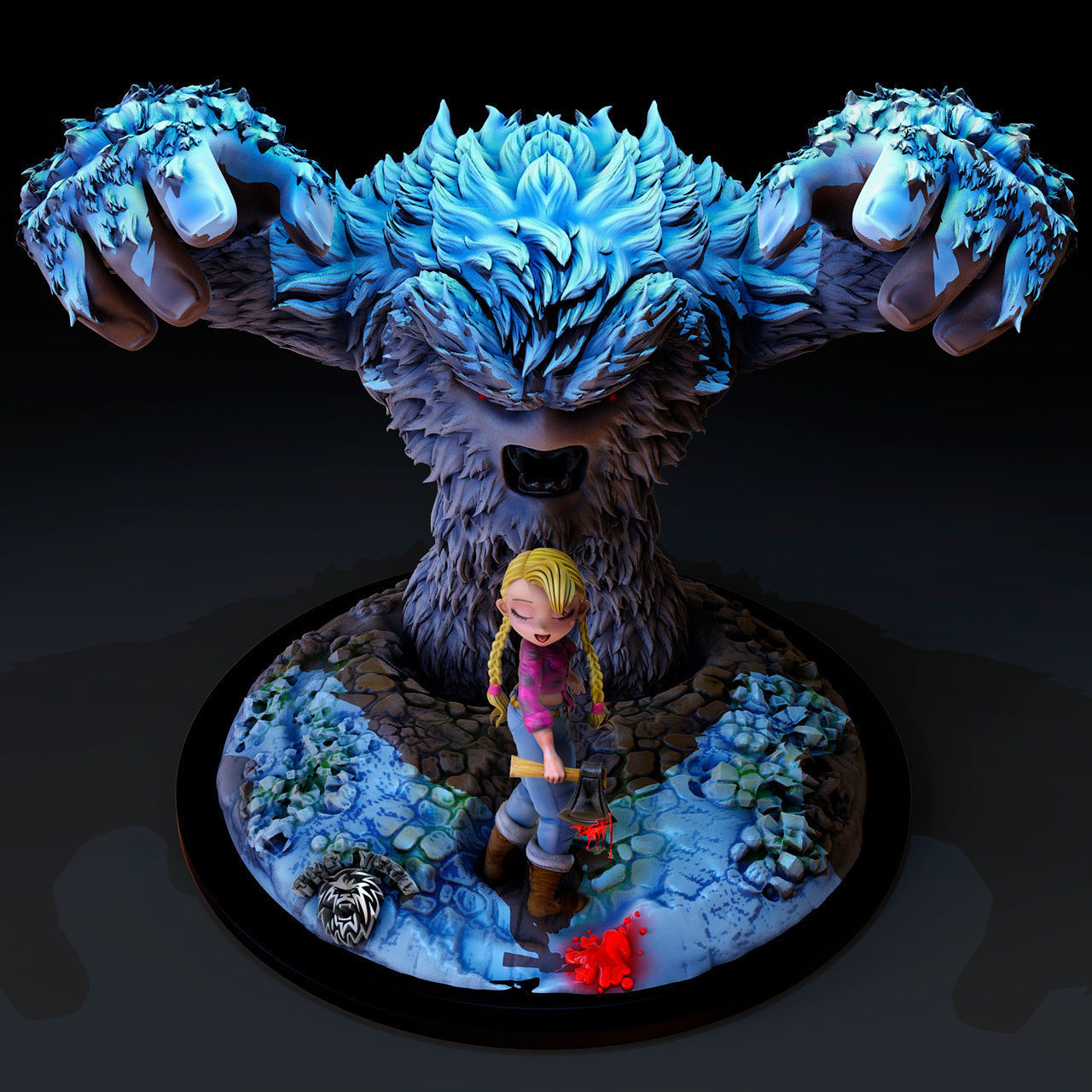 Yeti in danger 3D print model_3