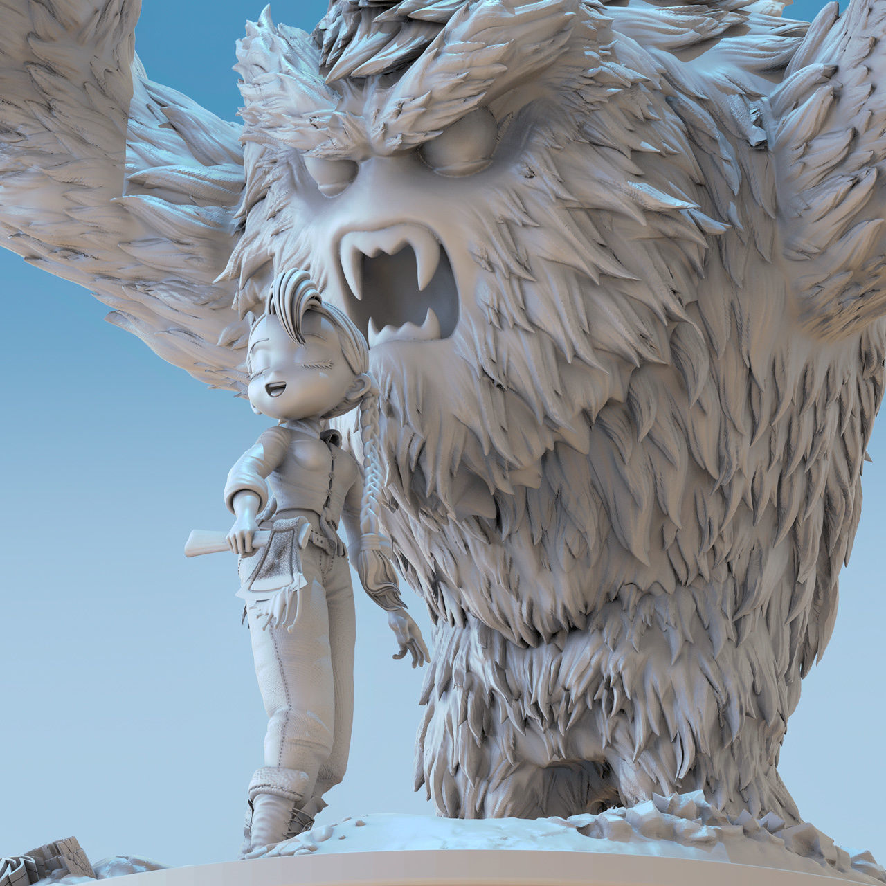 Yeti in danger 3D print model_10