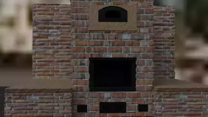 3D MODEL BRICK STOVE