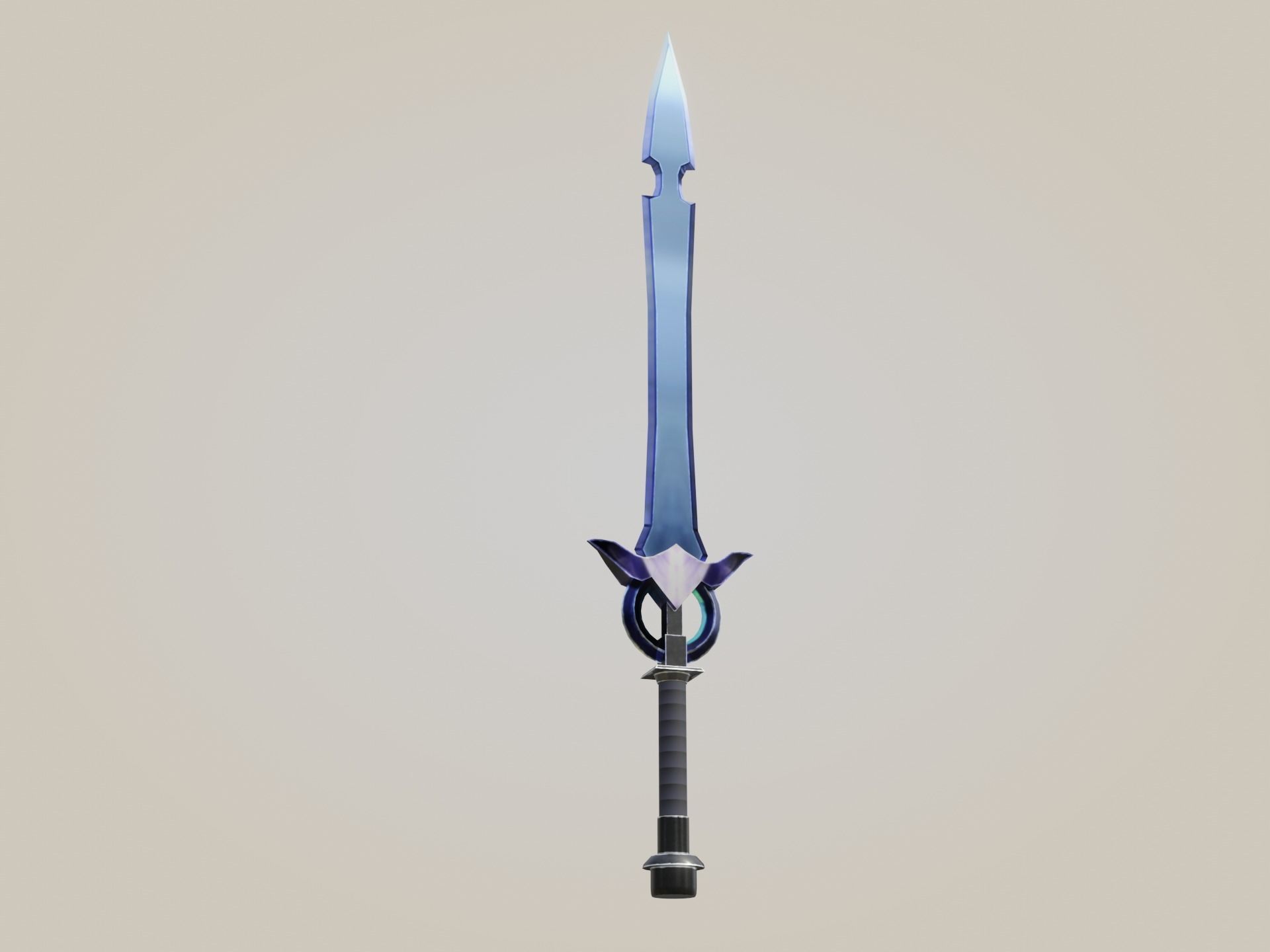 Fantasy Sword - HandPainted Low-poly 3D model_5