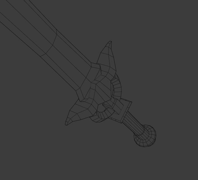 Fantasy Sword - HandPainted Low-poly 3D model_11
