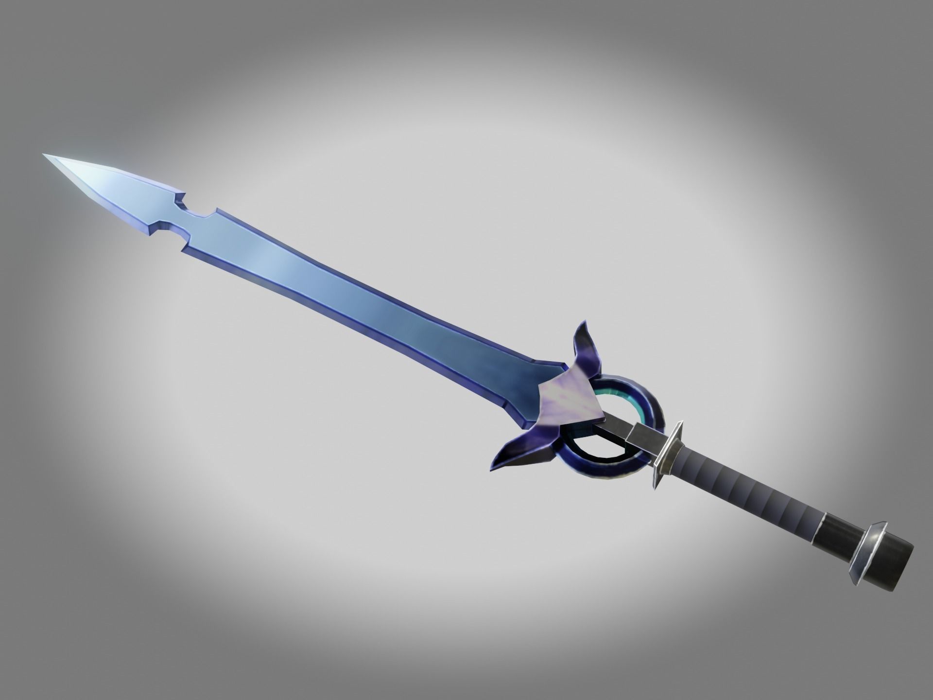 Fantasy Sword - HandPainted Low-poly 3D model_4