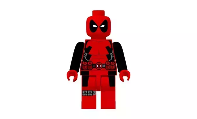 Lego DeadPool Free low-poly 3D model