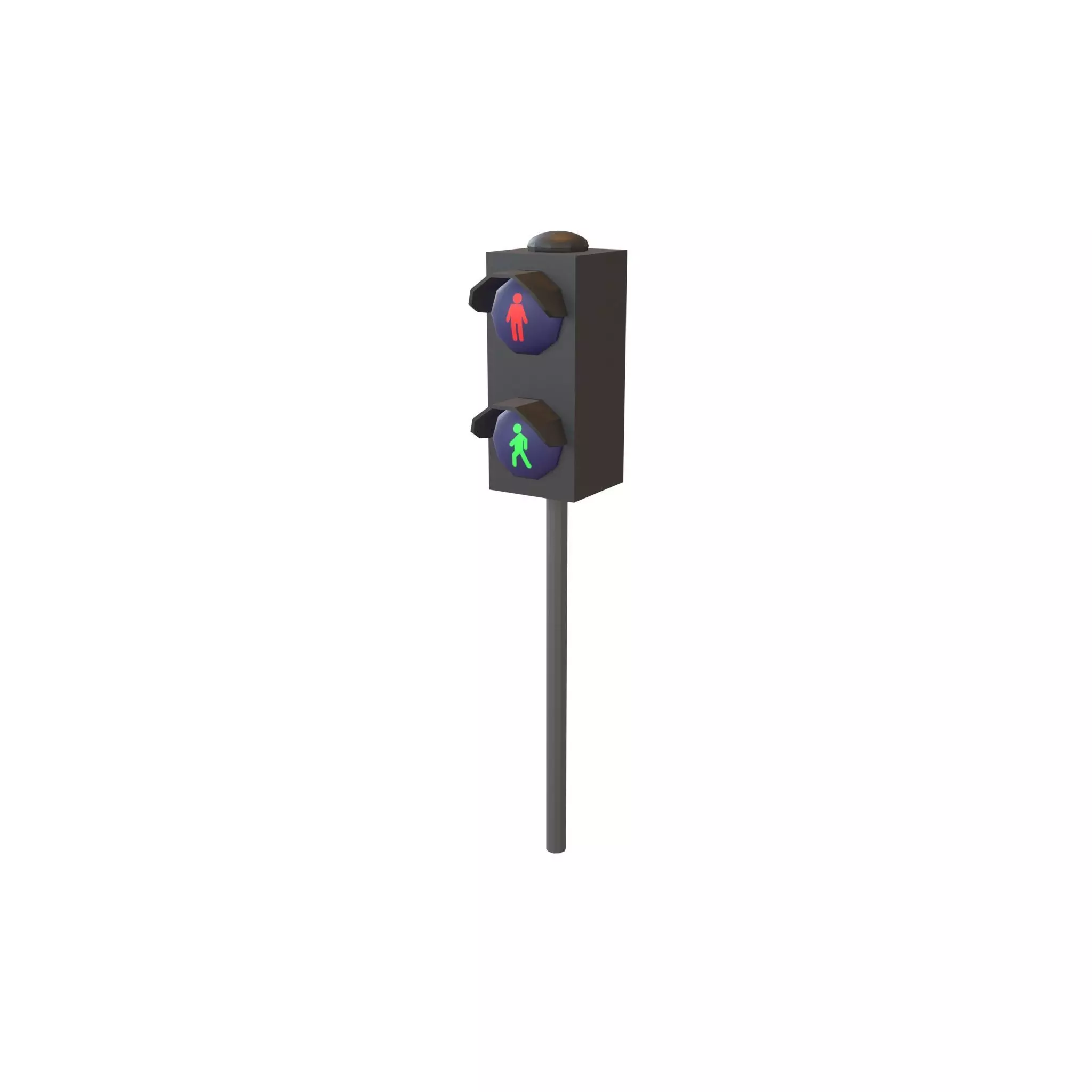 Pedestrian Traffic Light V1 001 Low-poly 3D model_0