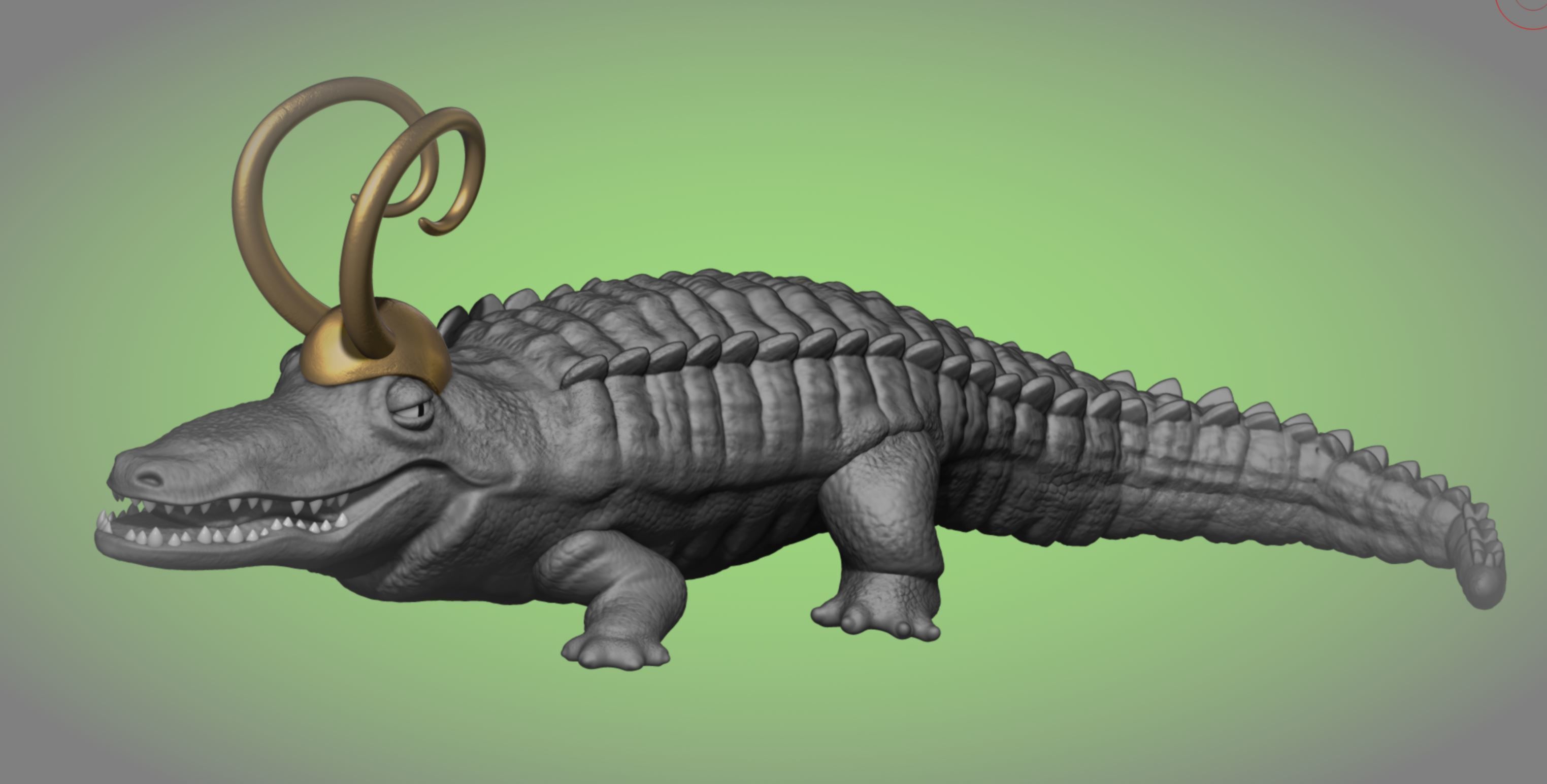Loki Marvel AlligatorLoki Crocky 3D print model_2