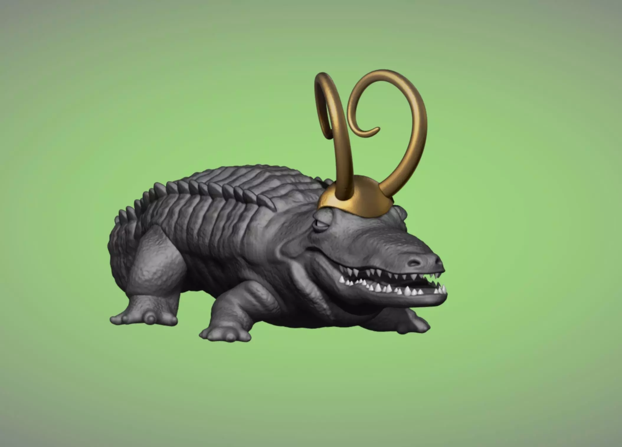 Loki Marvel AlligatorLoki Crocky 3D print model_0