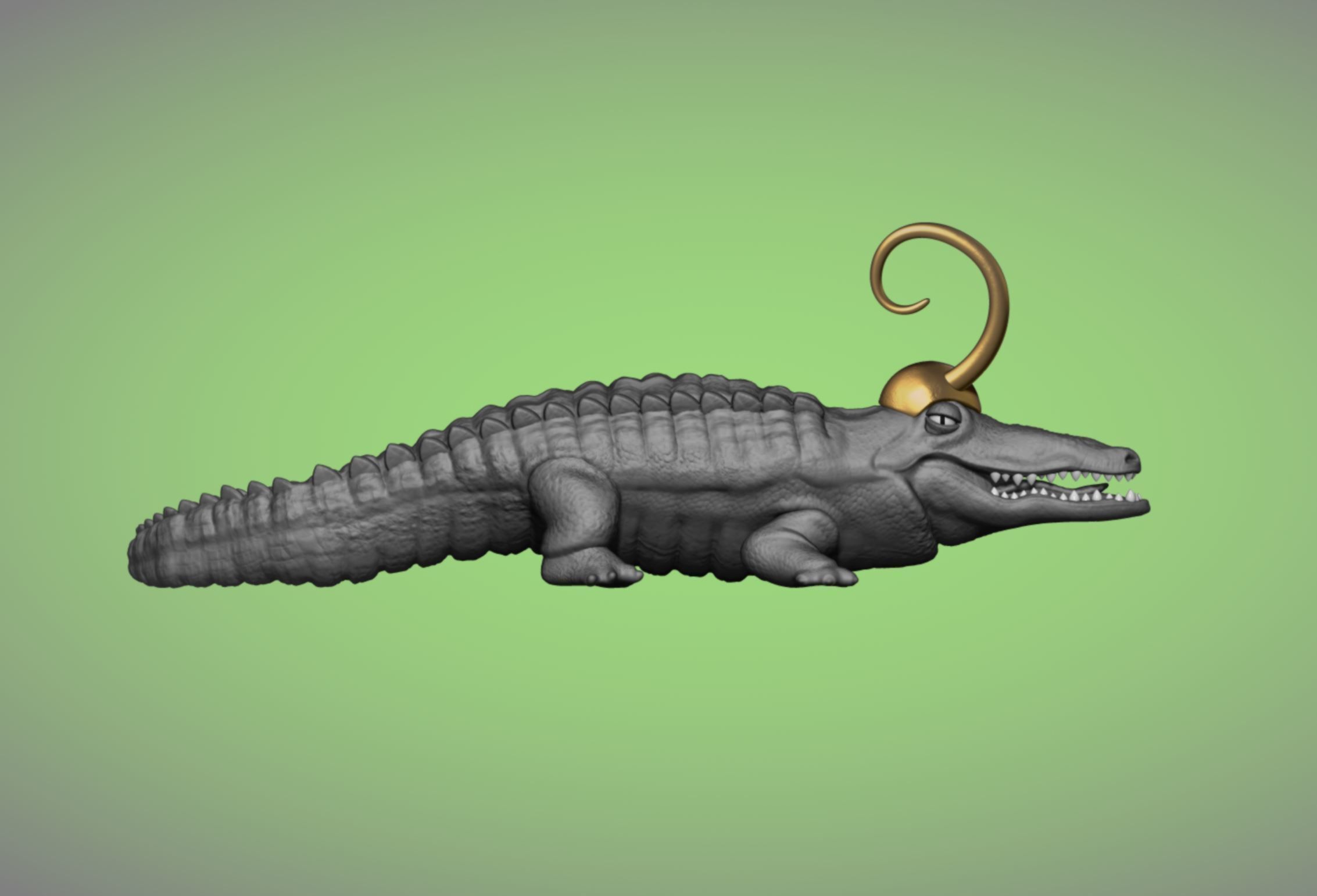 Loki Marvel AlligatorLoki Crocky 3D print model_4
