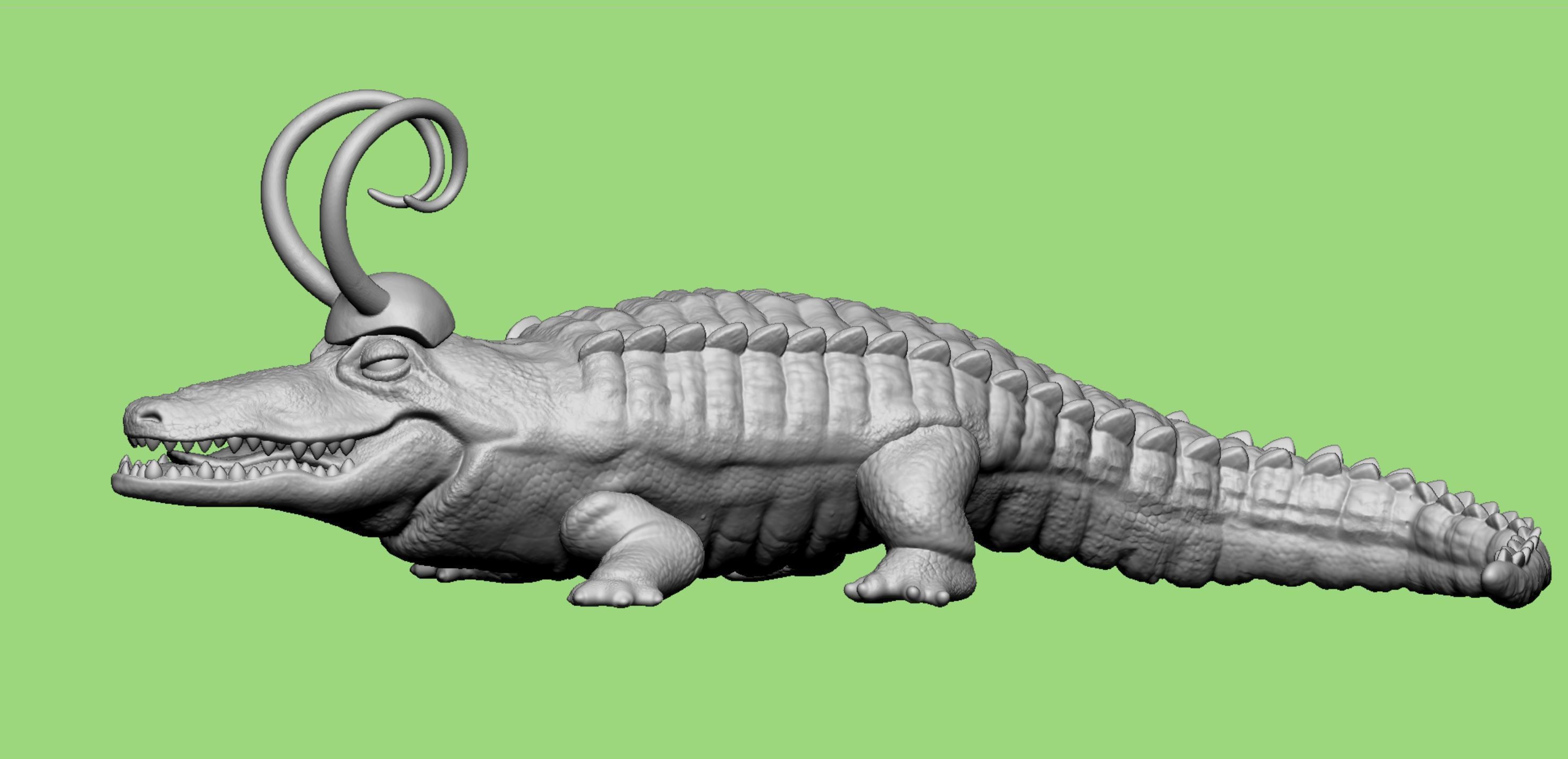 Loki Marvel AlligatorLoki Crocky 3D print model_6