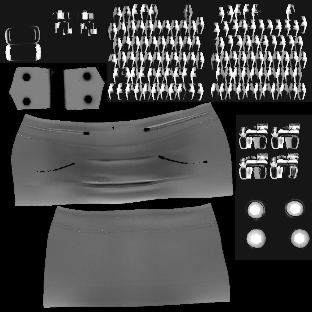 Mini Leather Skirt With Zips Low-poly 3D model_11