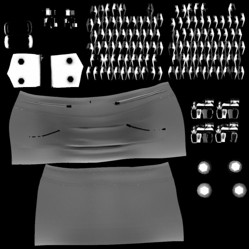 Mini Leather Skirt With Zips Low-poly 3D model_12