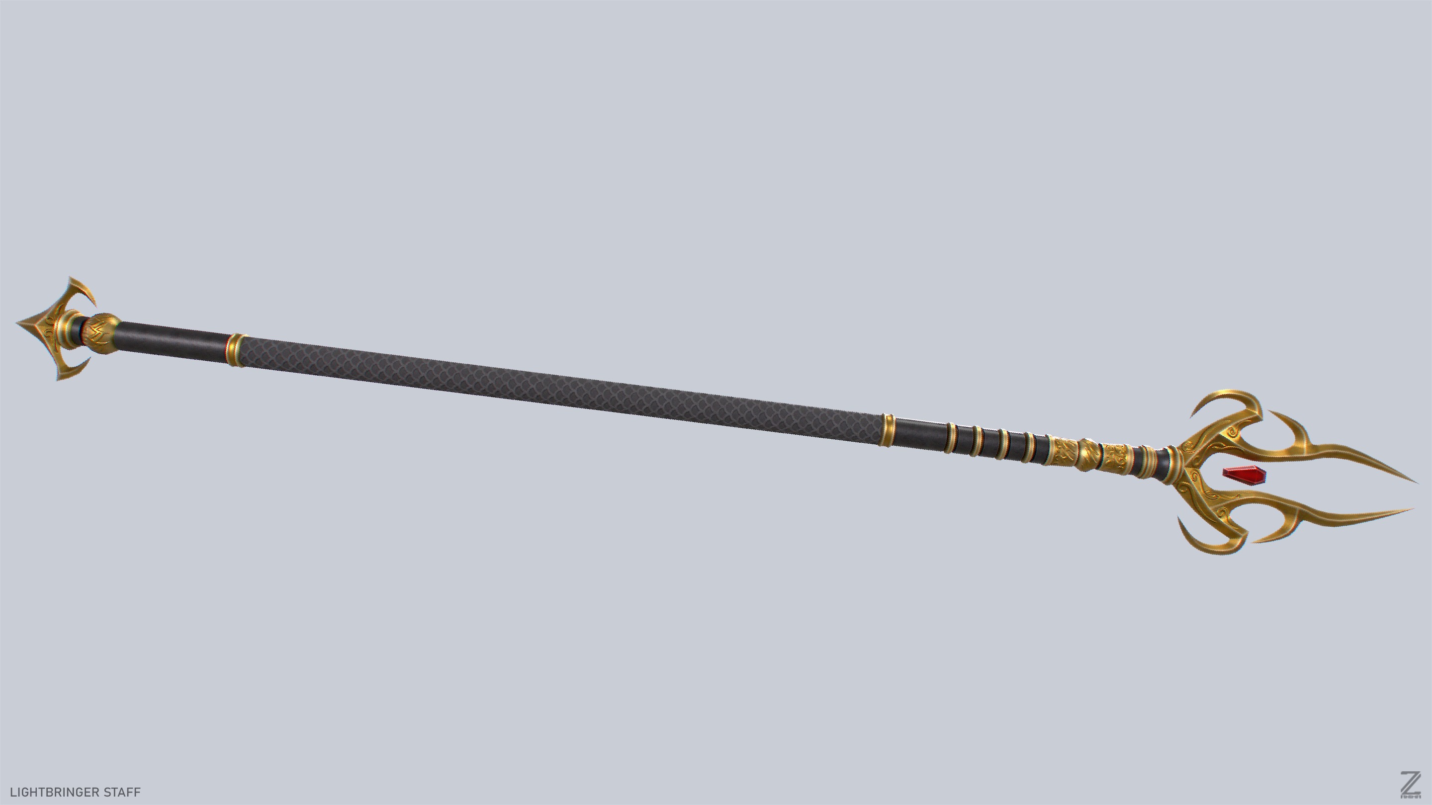 Lightbringer staff Low-poly 3D model_9