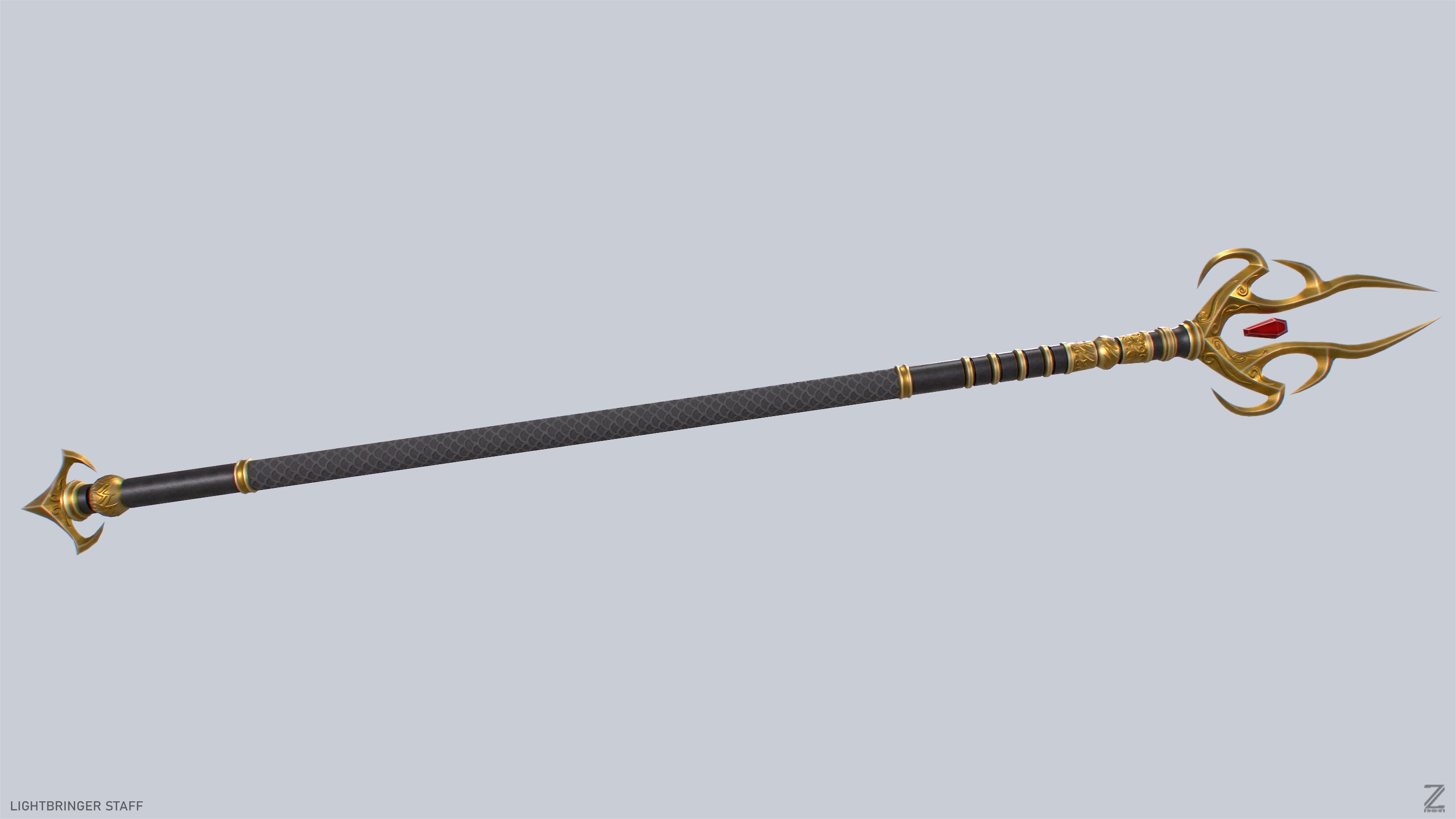 Lightbringer staff Low-poly 3D model_7