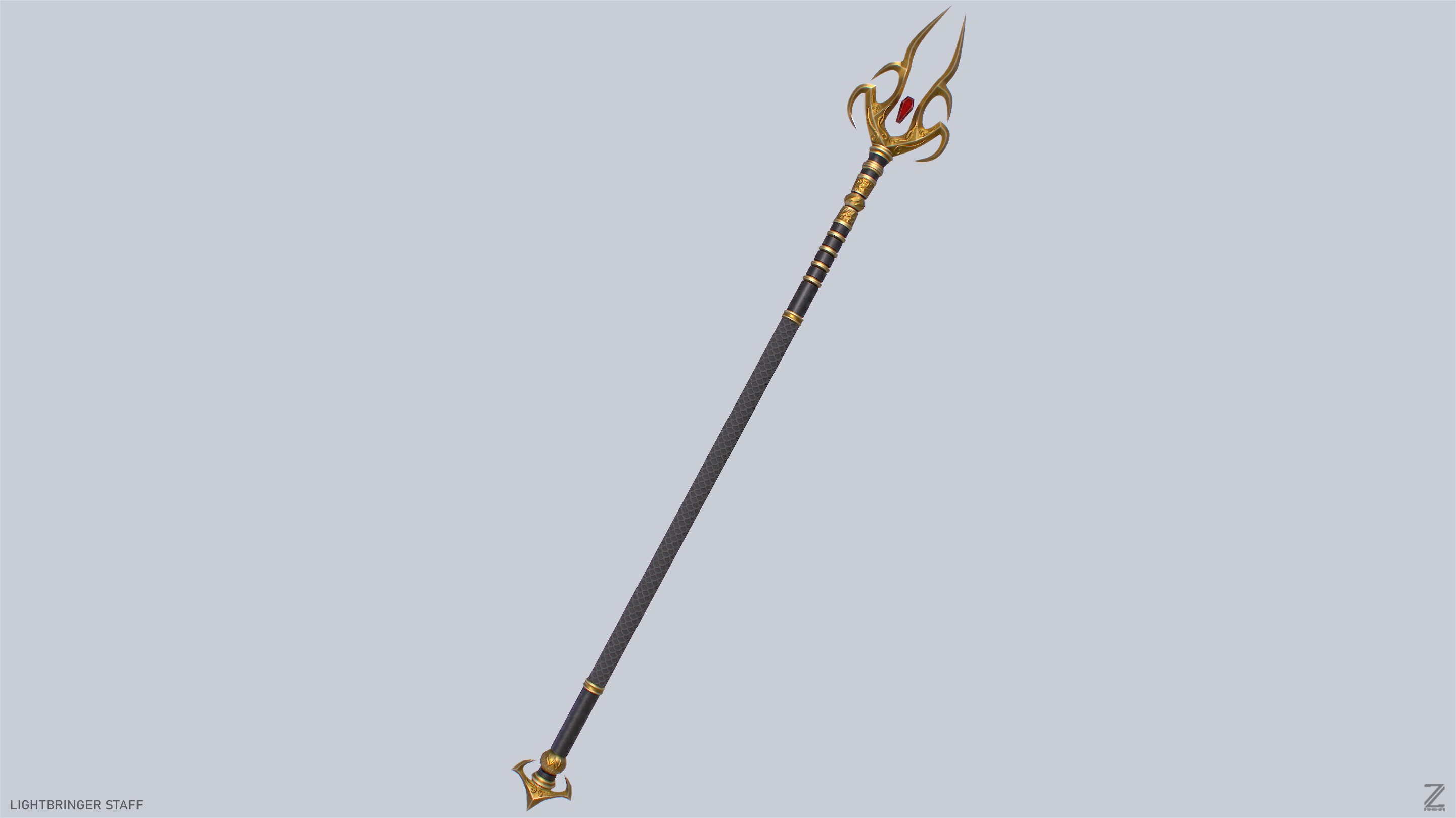 Lightbringer staff Low-poly 3D model_6