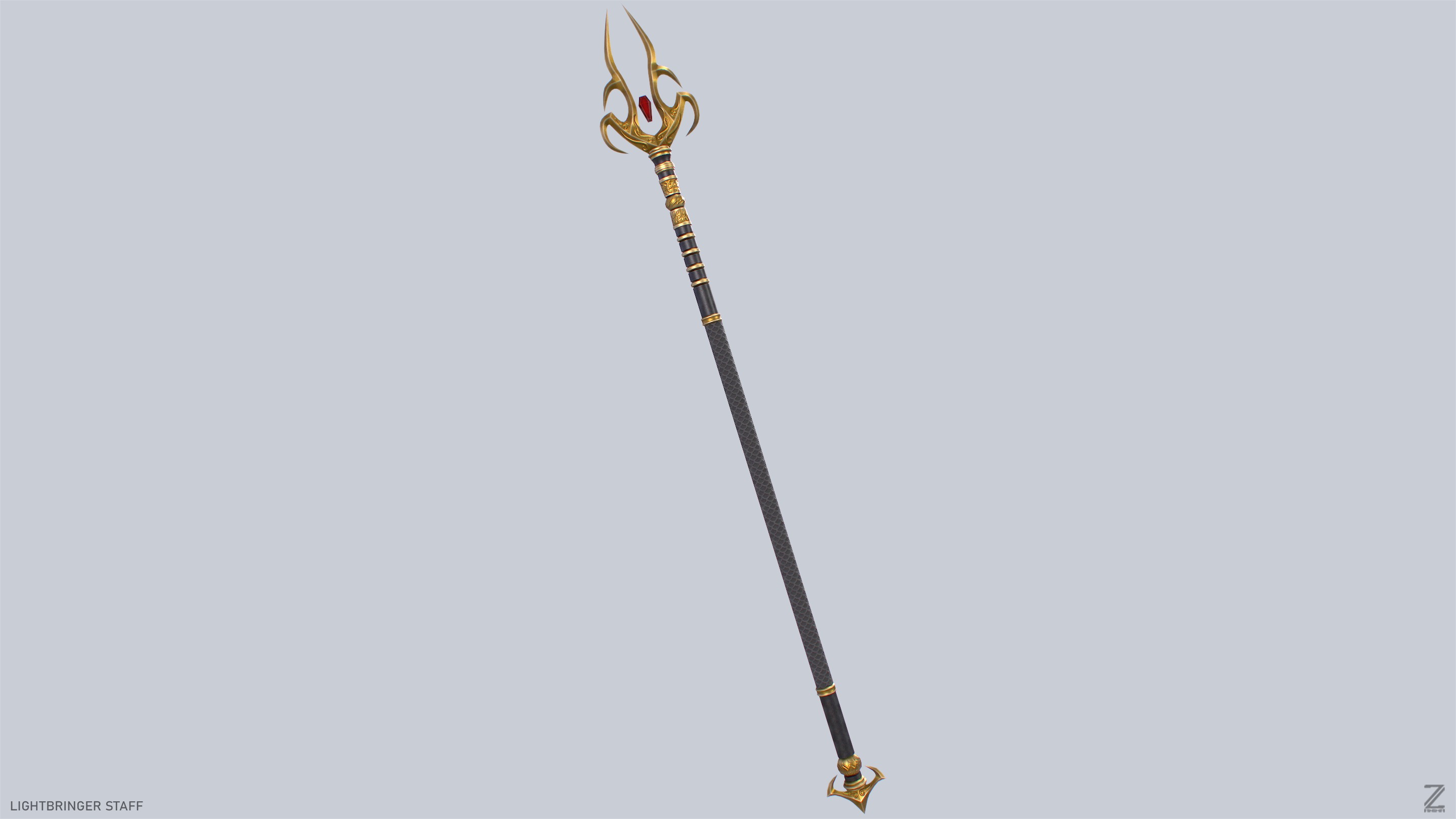 Lightbringer staff Low-poly 3D model_8