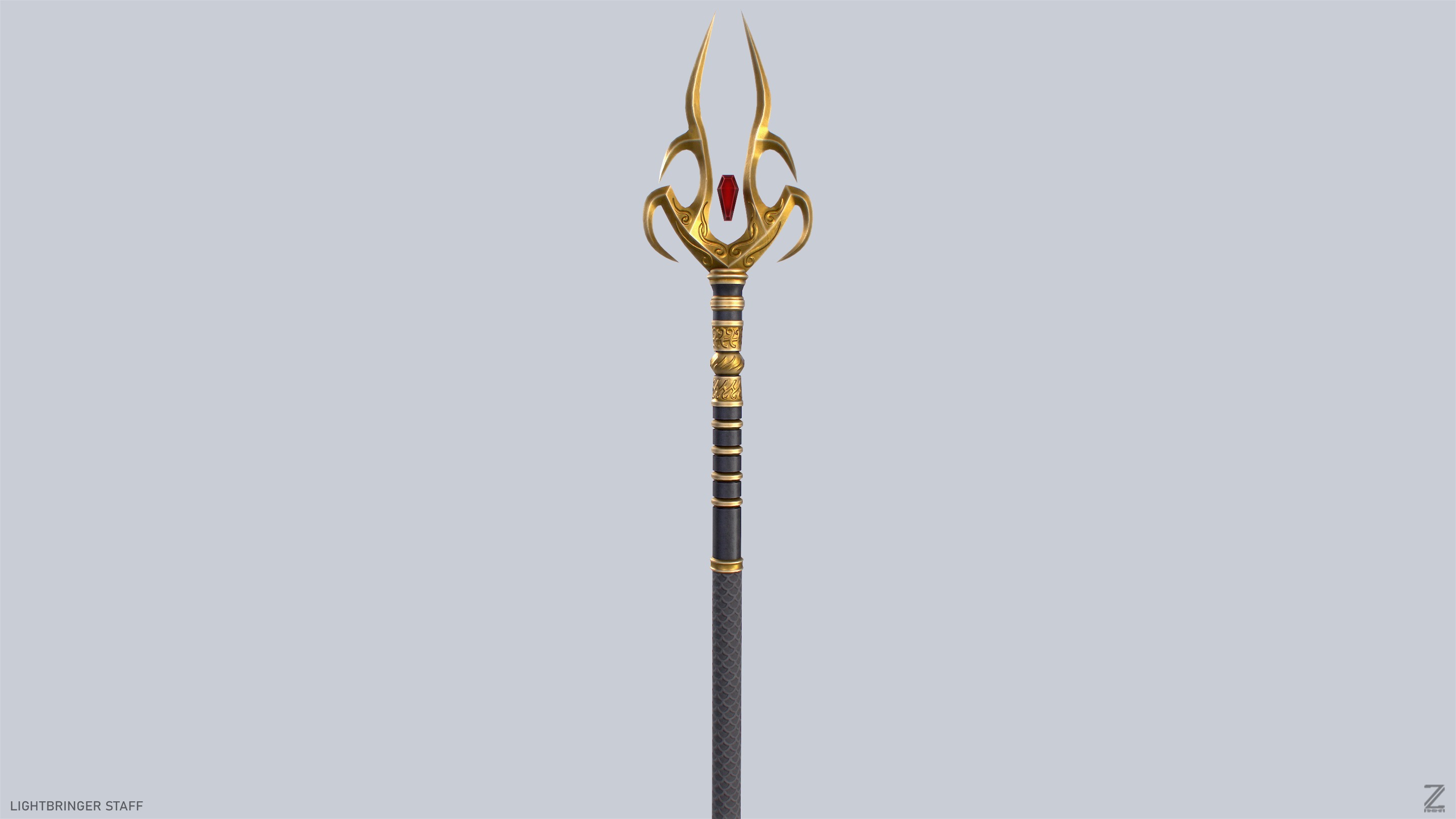 Lightbringer staff Low-poly 3D model_2