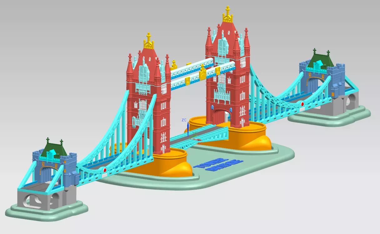 Tower Bridge in London 3D model_0