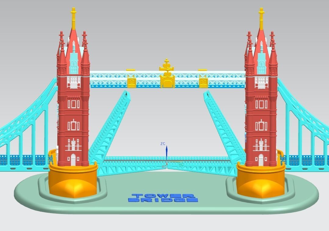 Tower Bridge in London 3D model_2