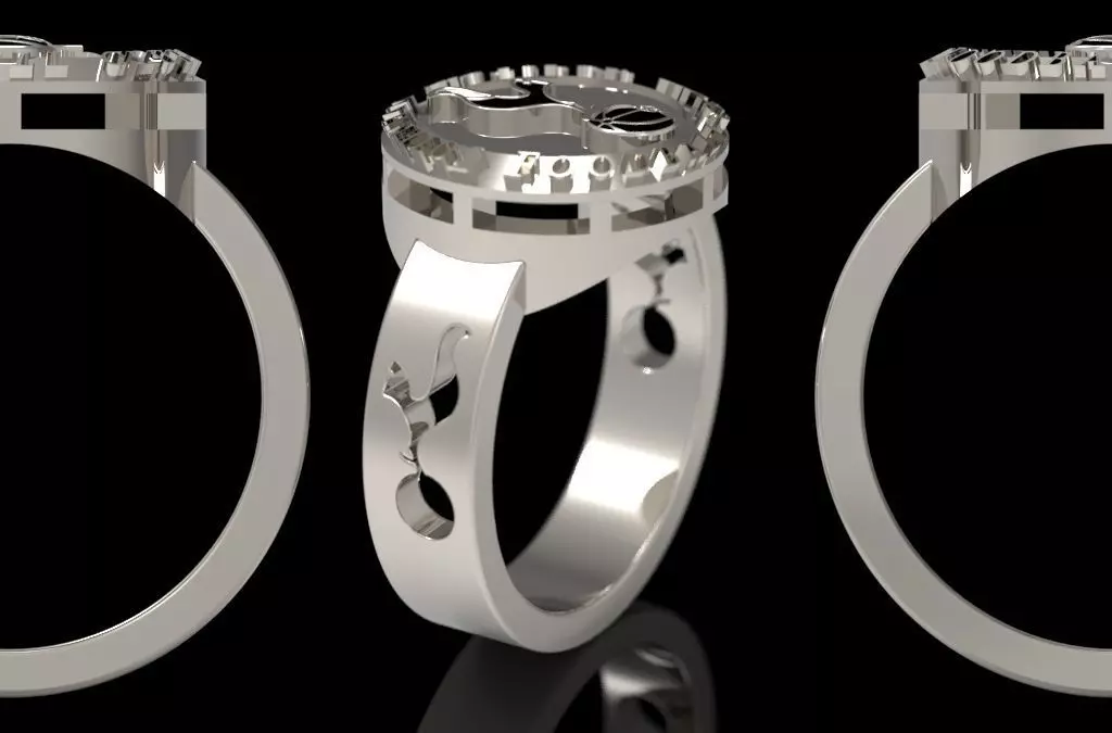 T H F C star wars force awakens ring 3D print model