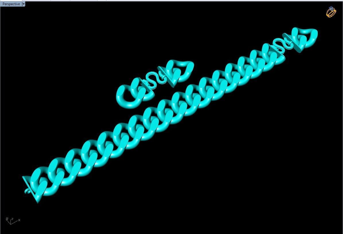 Chain Bracelets 20mm - Miami Cuban bracelets - Link bracelets 3D print model_21
