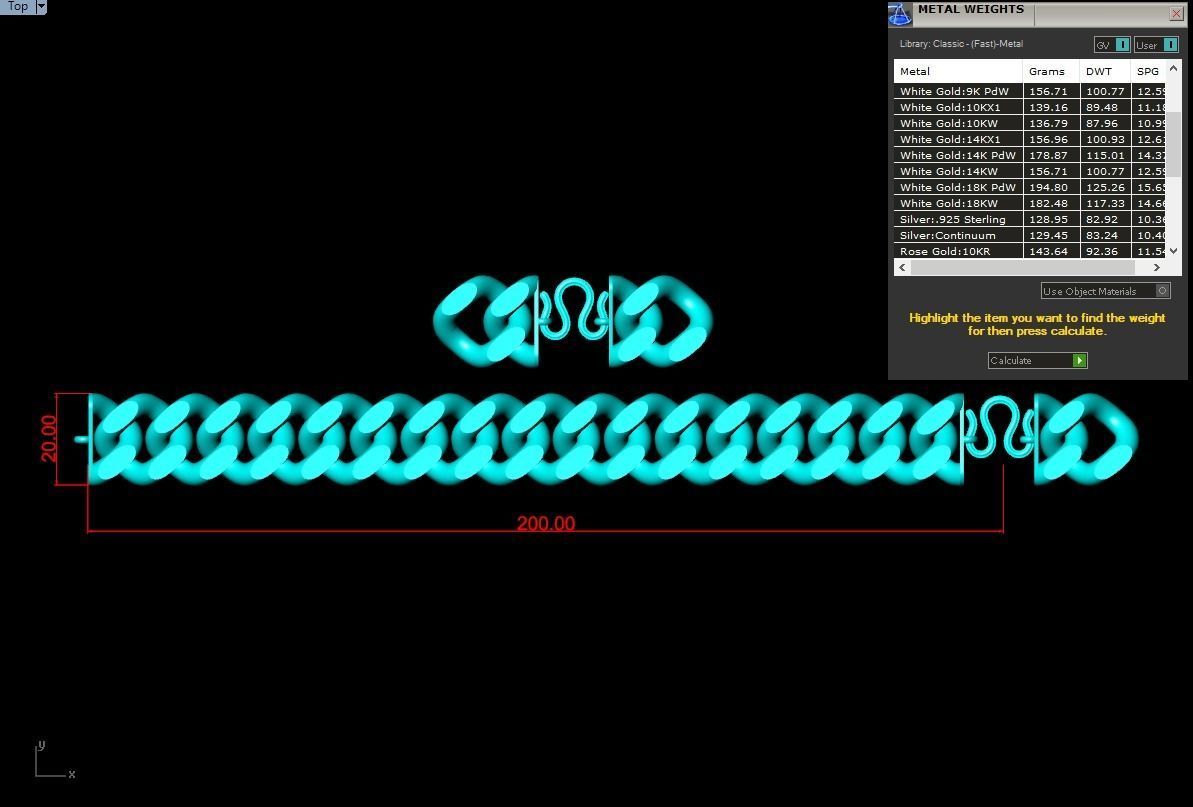 Chain Bracelets 20mm - Miami Cuban bracelets - Link bracelets 3D print model_12