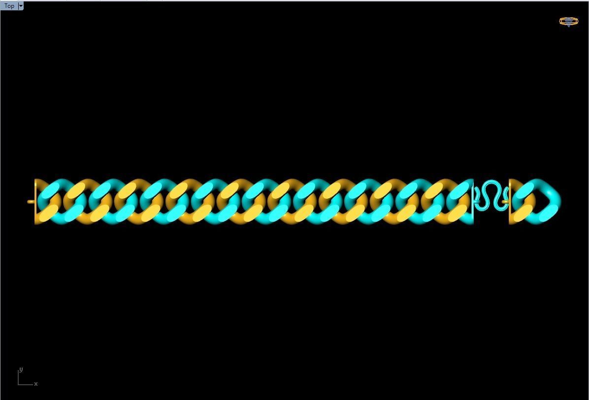 Chain Bracelets 20mm - Miami Cuban bracelets - Link bracelets 3D print model_17